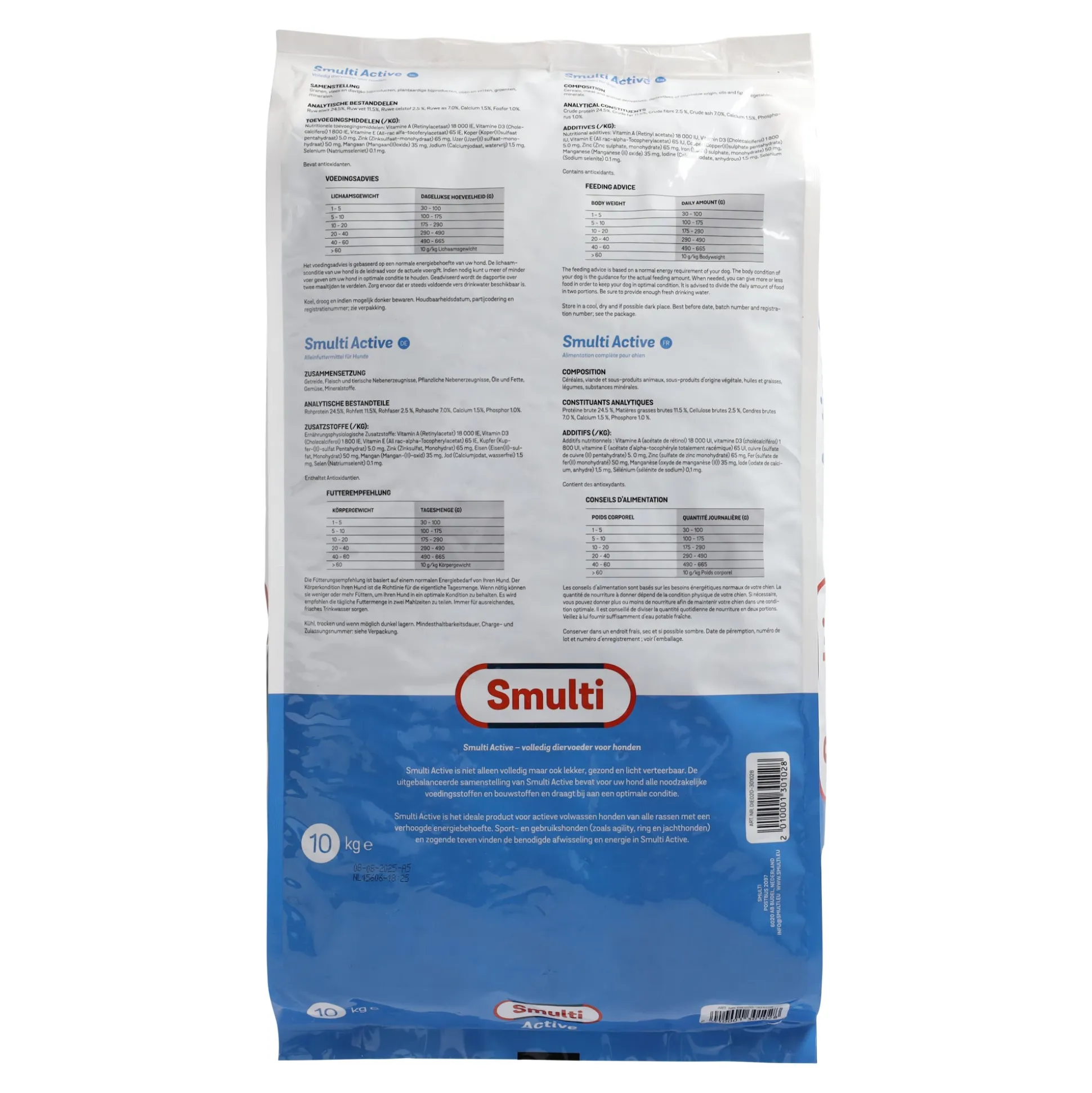 Active hondenvoer 10kg Smulti