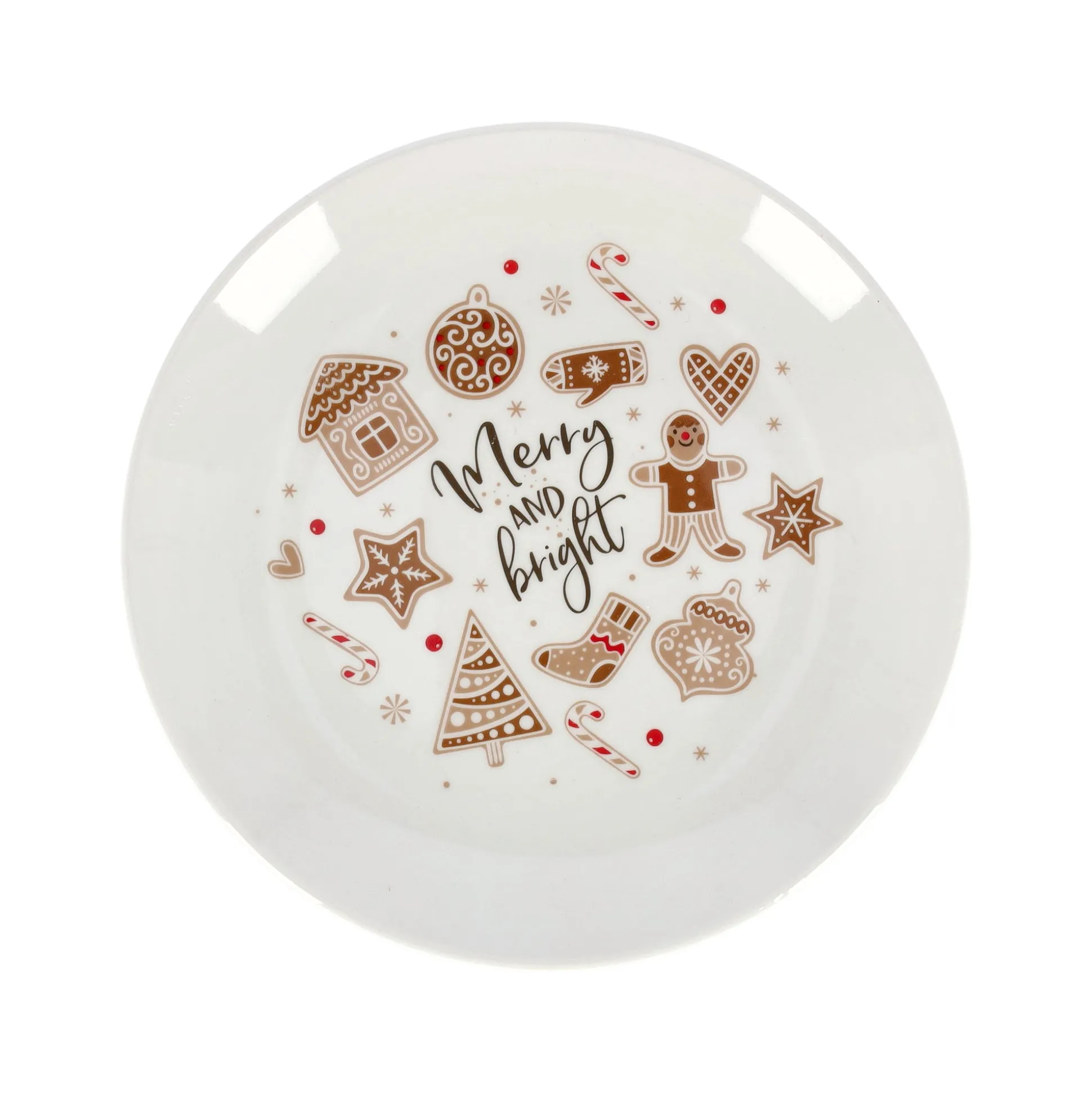 Bord Ginger Merry and bright 19cm