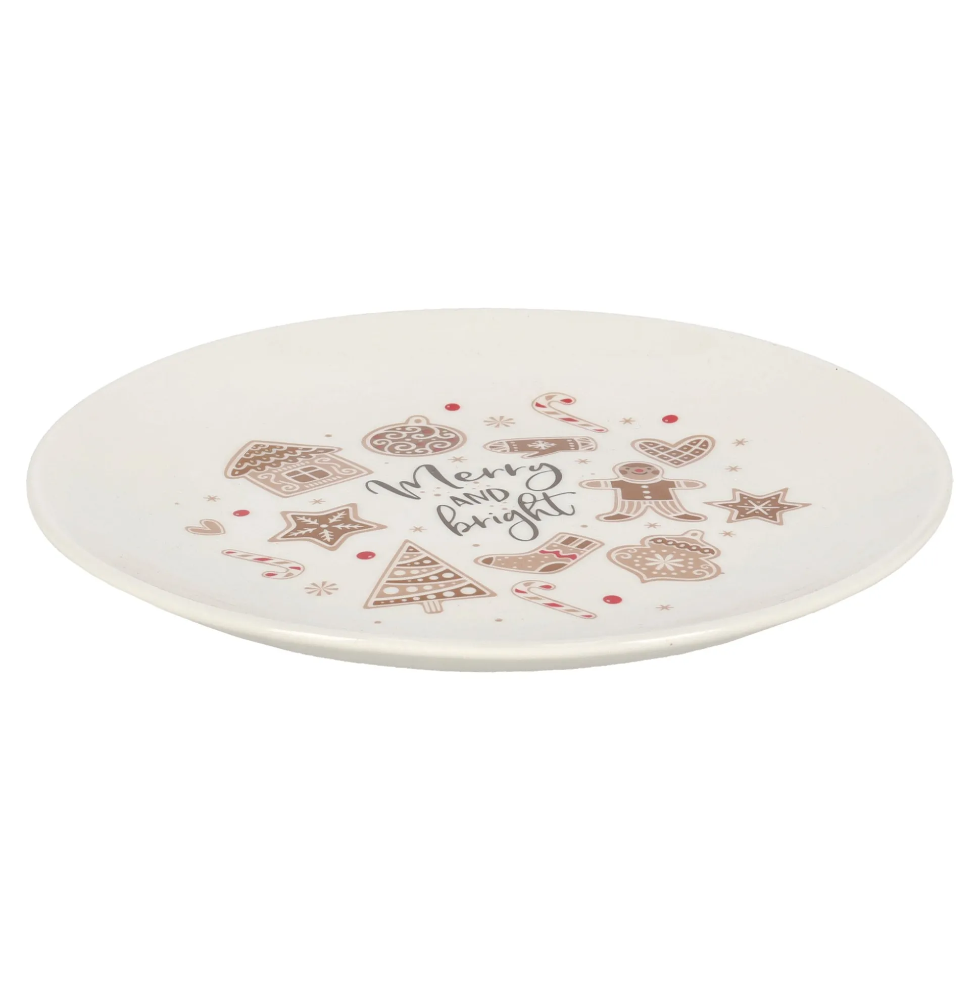 Bord Ginger Merry and bright 19cm