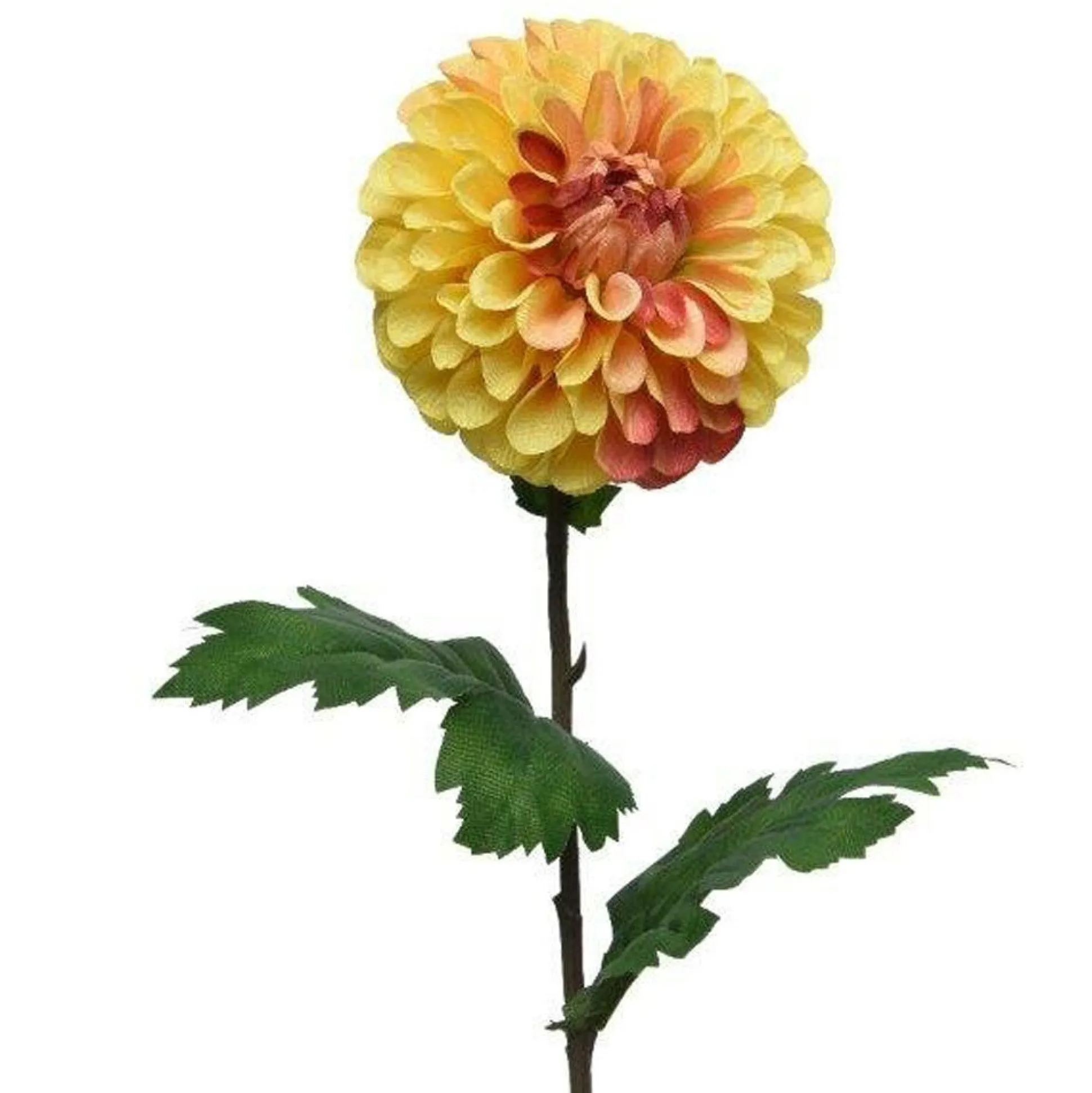 Dahlia op steel geel 75 cm