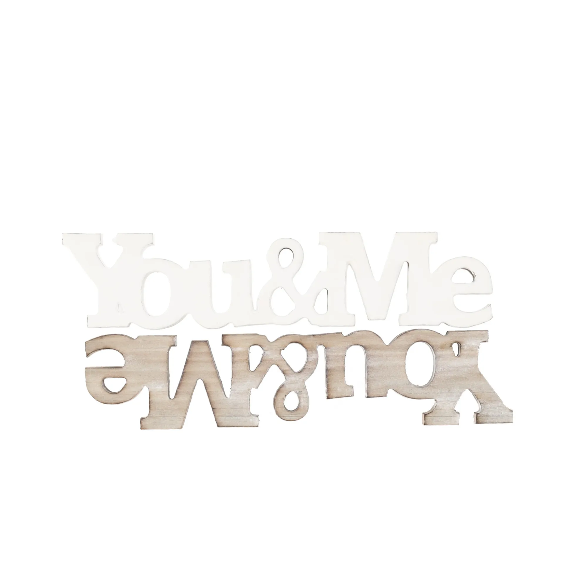 Deco hout You&Me 22 cm assorti
