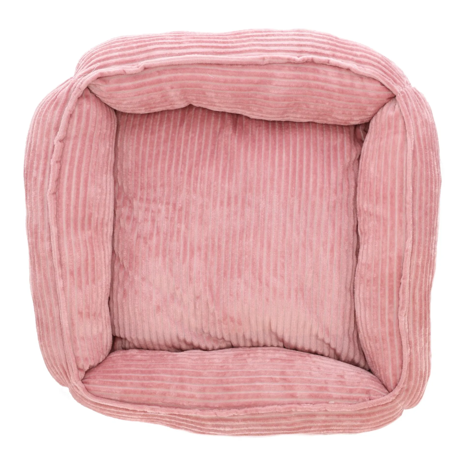 Dierenmand stripe design 65x60x20cm oudroze
