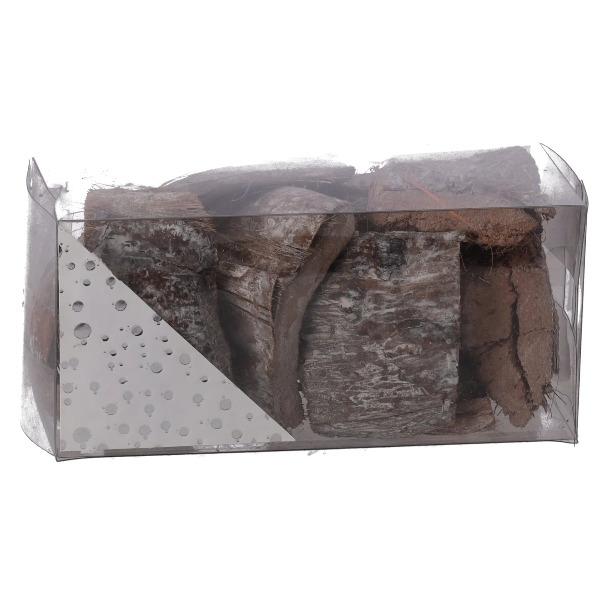 Exotische mix natuur white-wash 6 x 6 x 14 cm 6 assorti