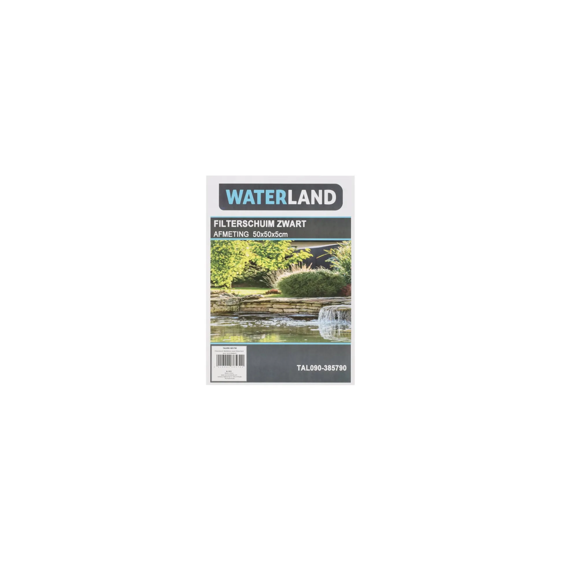 Filterschuim 50x50x5cm zwart Waterland