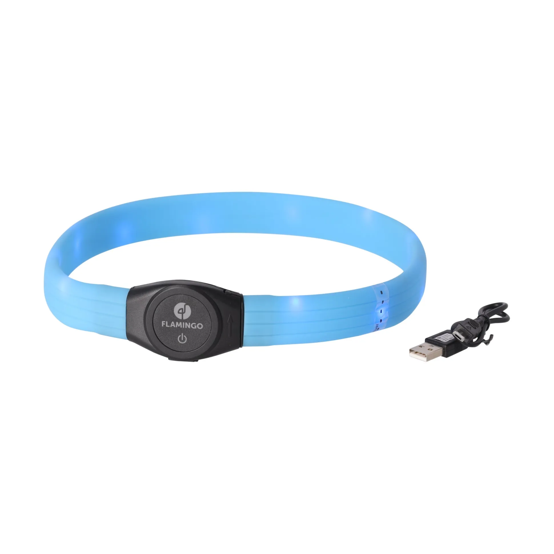Halsband visio LED jumbo 7mm blauw