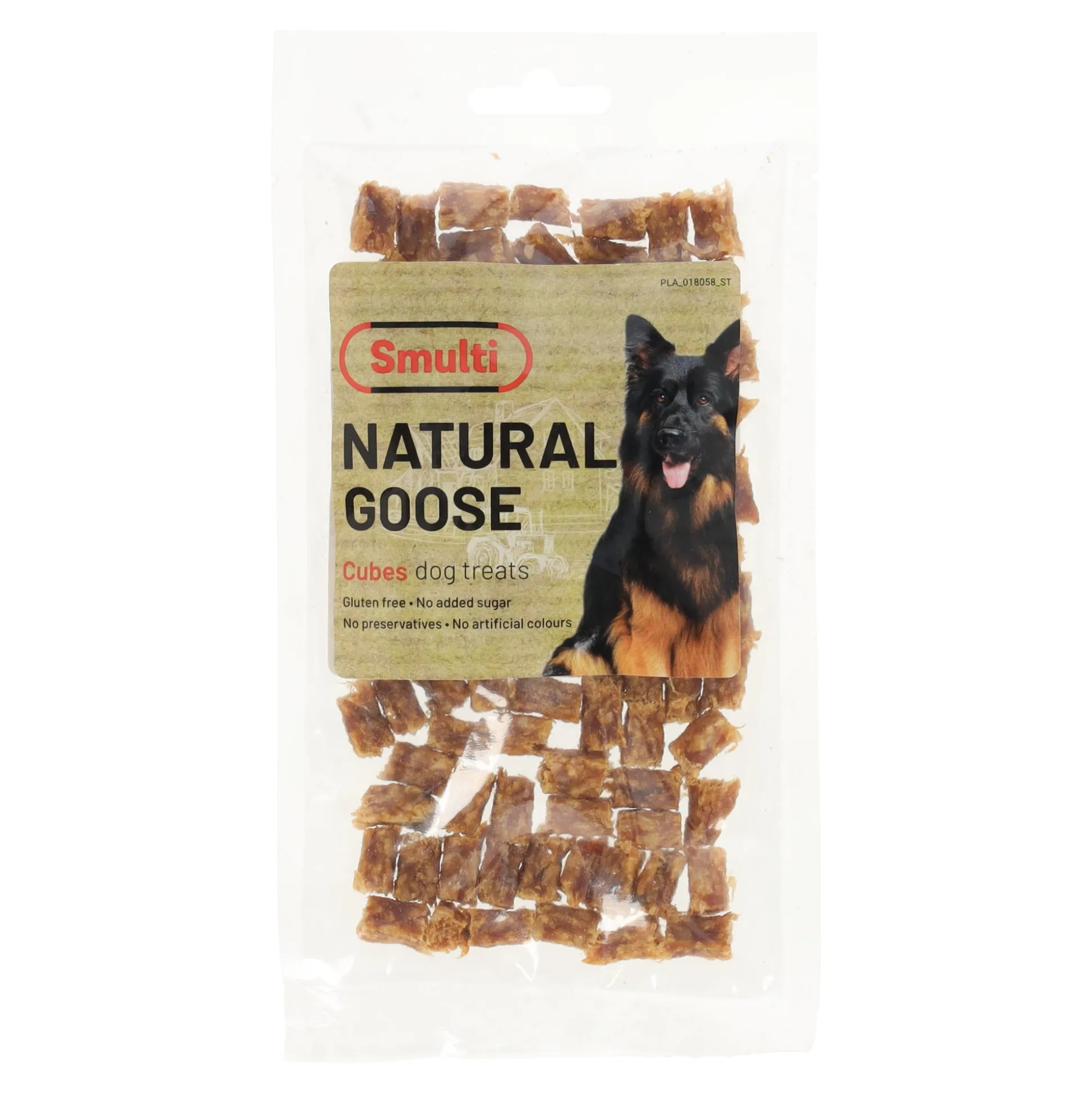 Hondensnack nature gans blokjes 80g Smulti