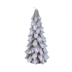 Kaars kerstboom licht bruin 16,5 cm