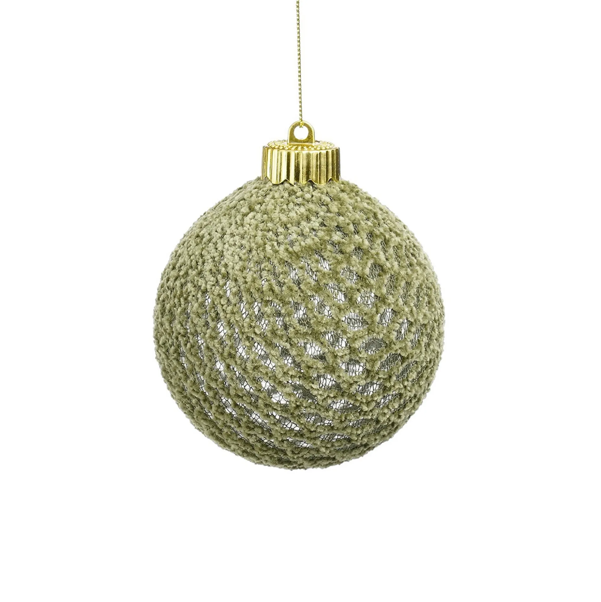 Kerstbal onbreekbaar groen 8cm