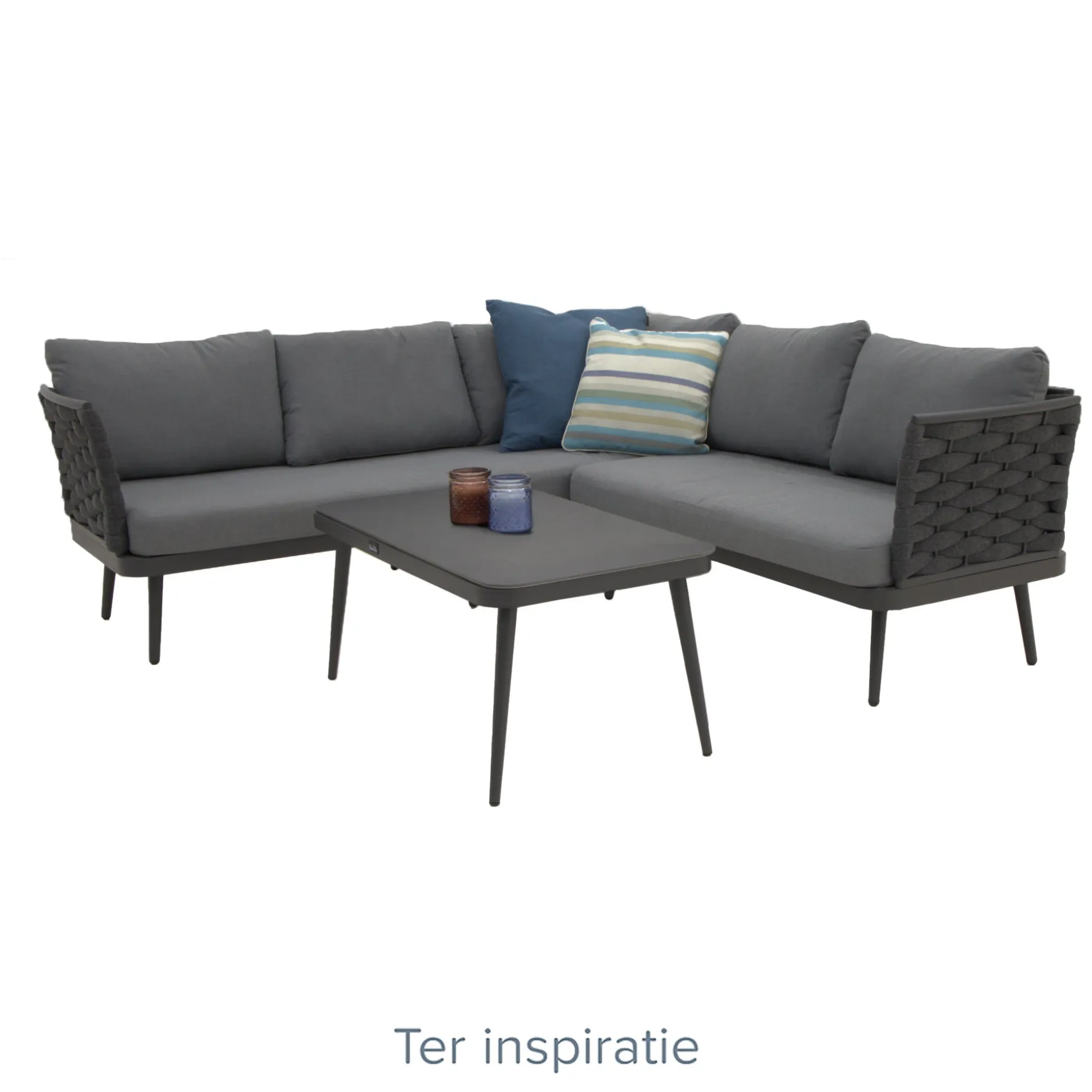 Loungeset Sulden antraciet met kussens