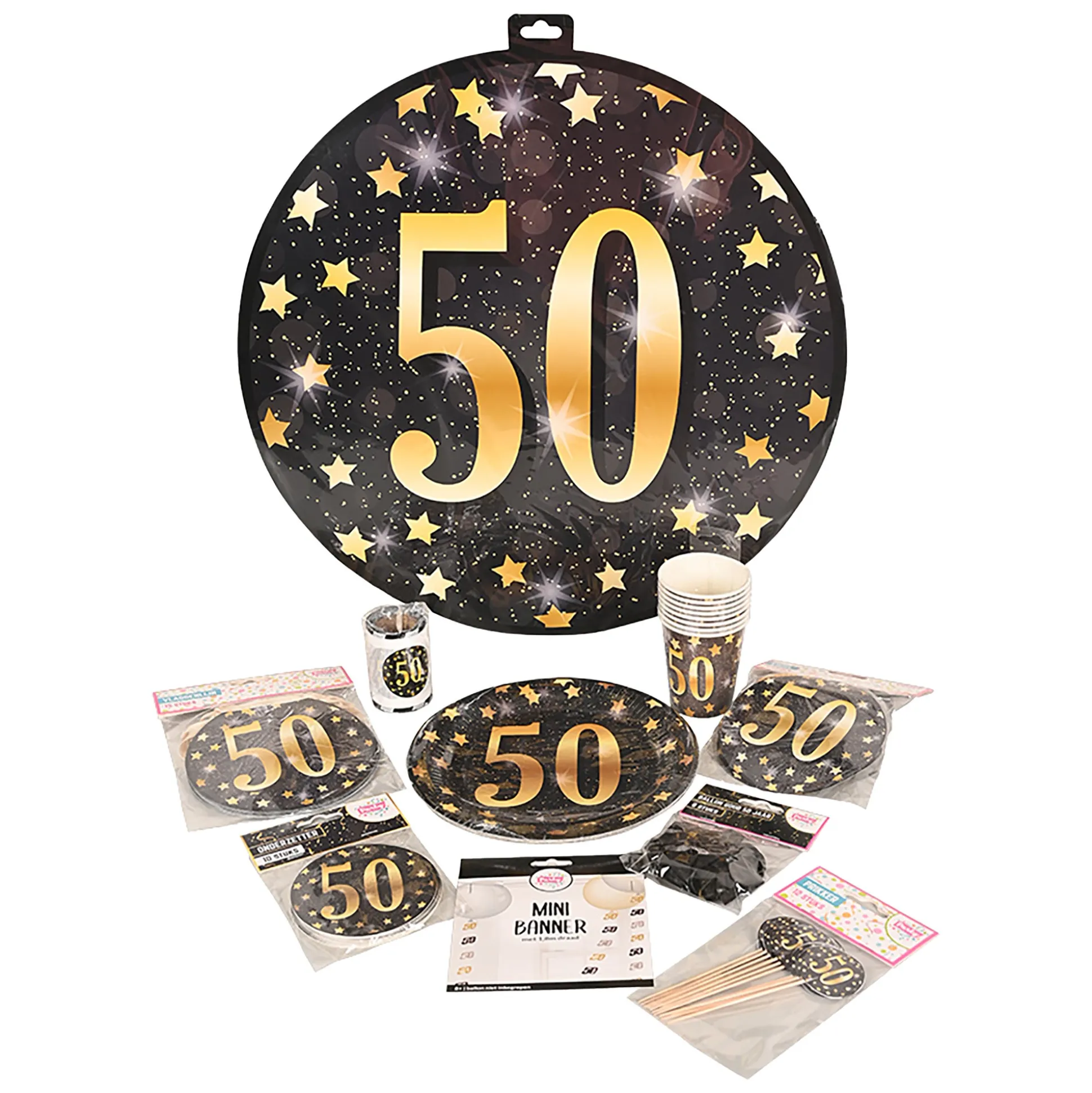 Markeerlint 50 jaar party gold