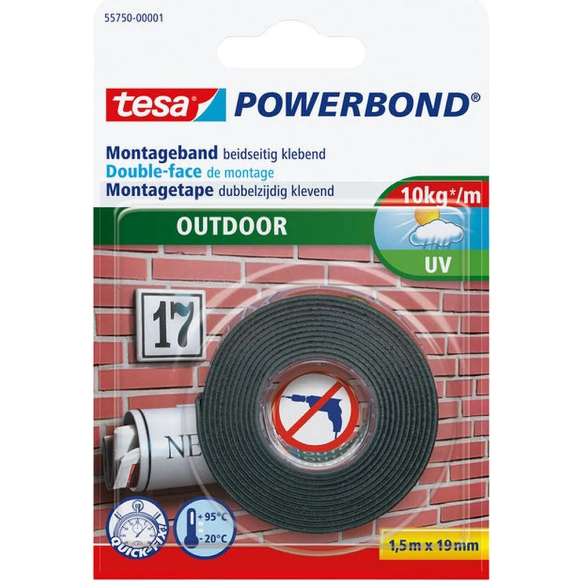 Montagetape outdoor 19mmx1.5M