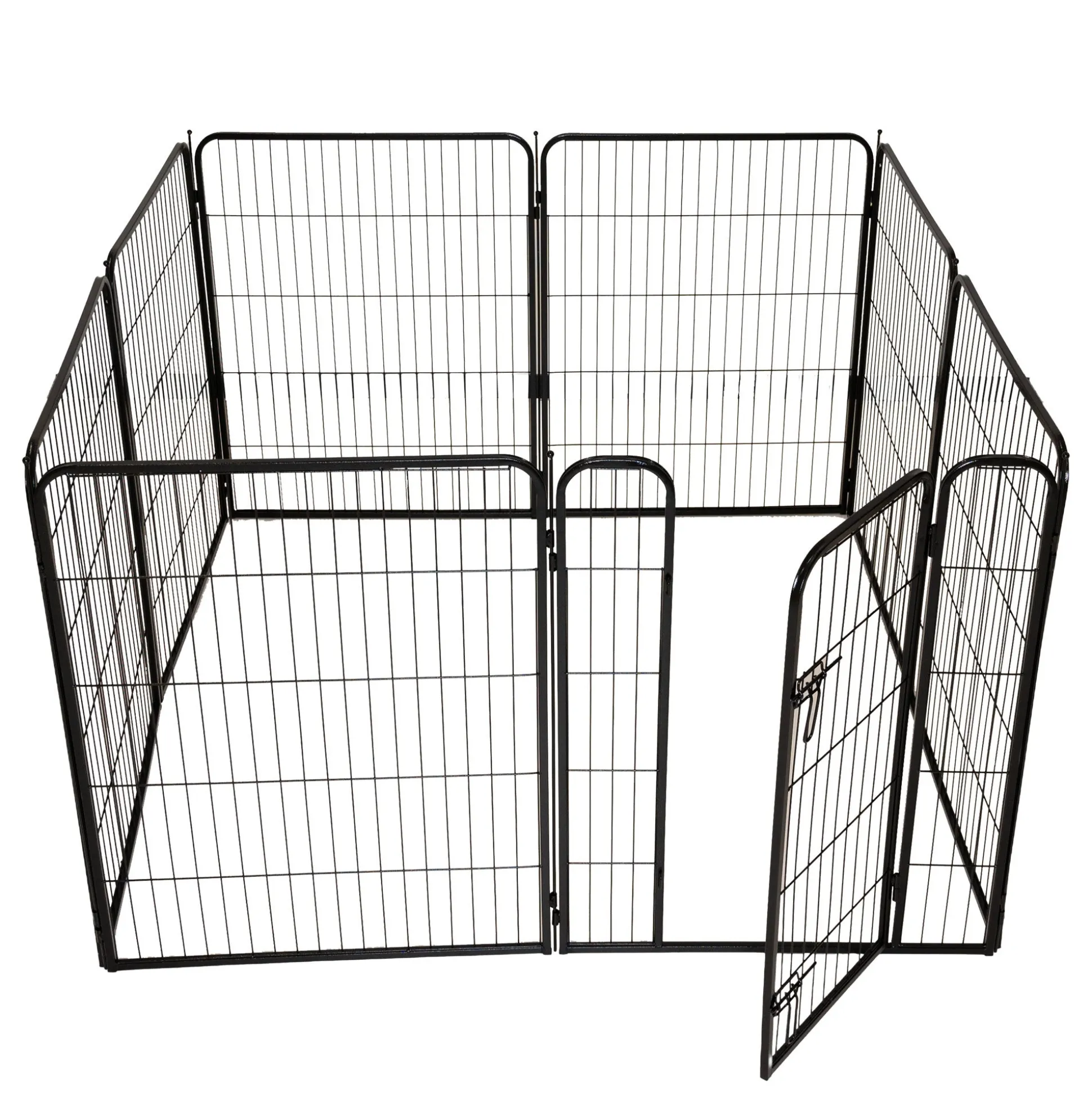 Puppyren 8-hoekig 77x101cm zwart