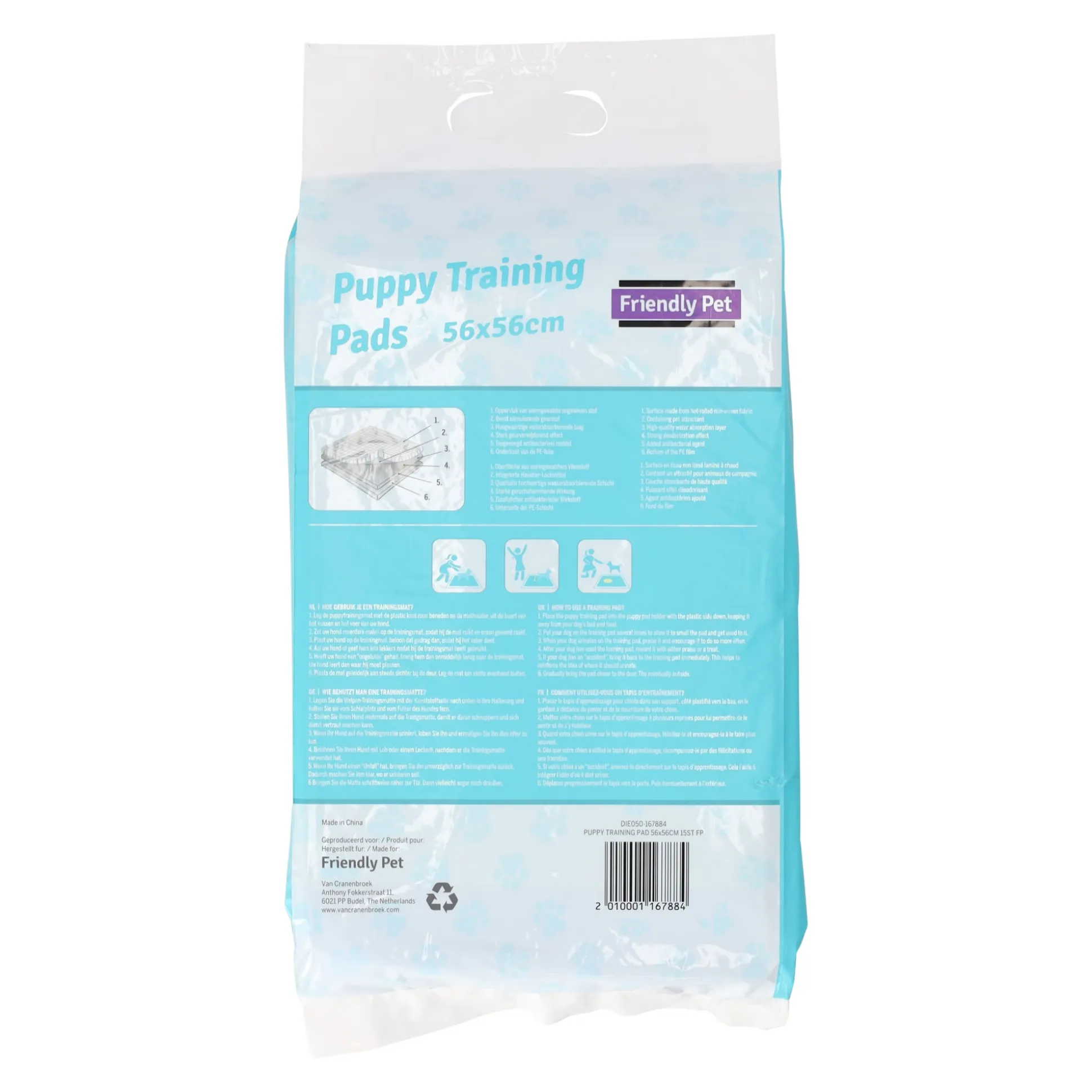 Puppy training pad 56x56cm 15st FP
