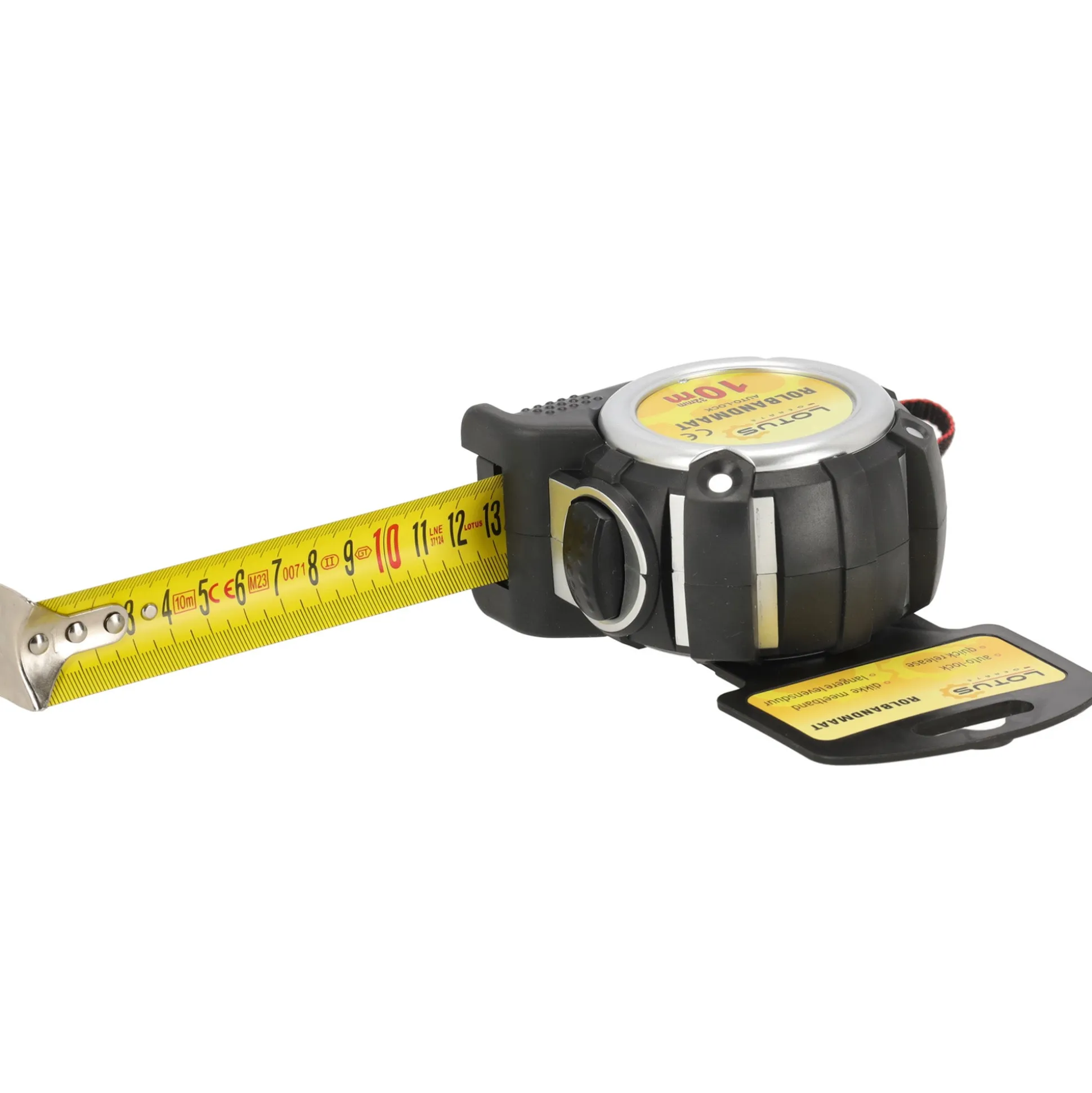 Rolbandmaat auto-lock 10 m - 32 mm Lotus