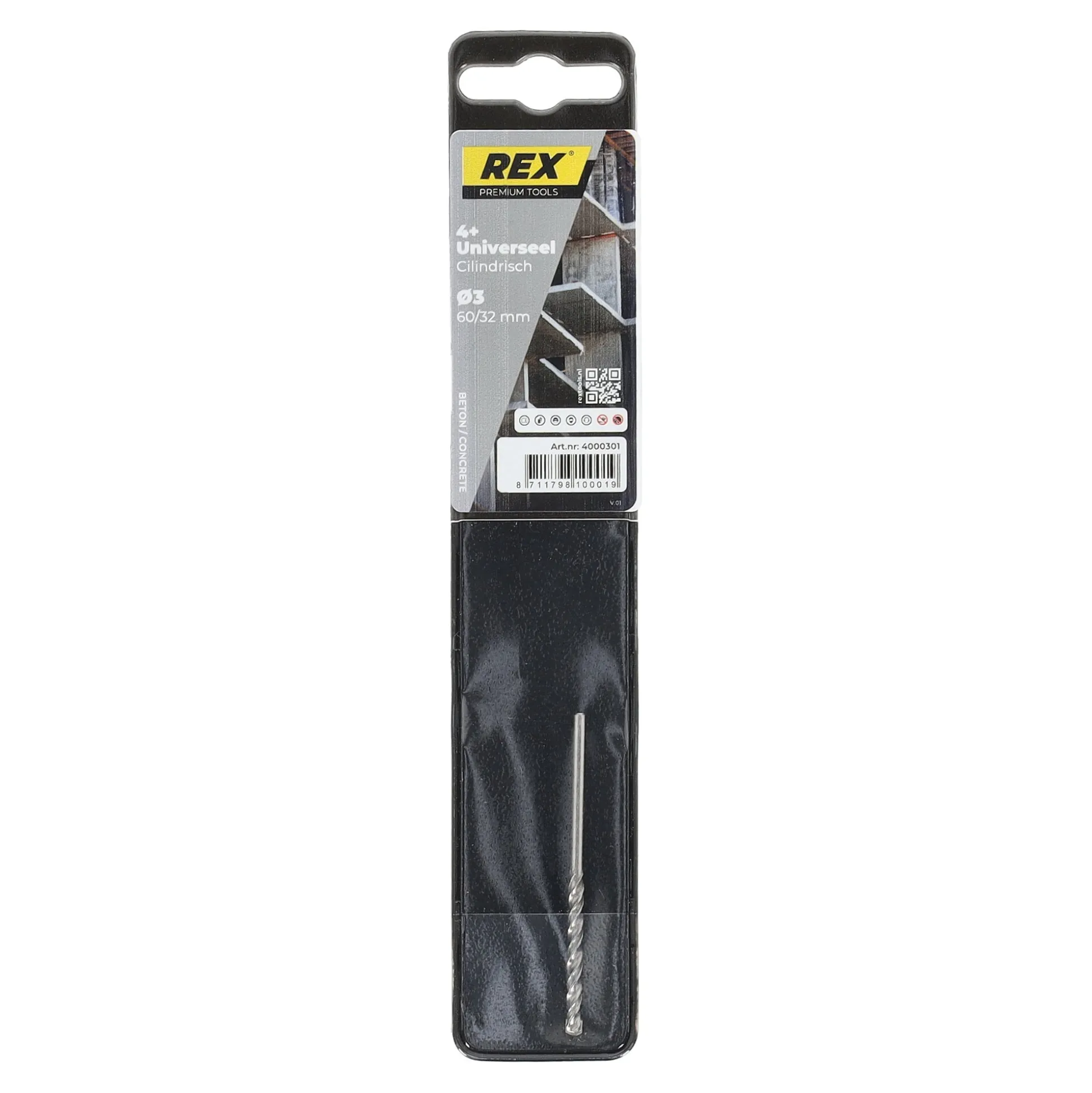 Steenboor 4-voudig universeel 3mm Rex