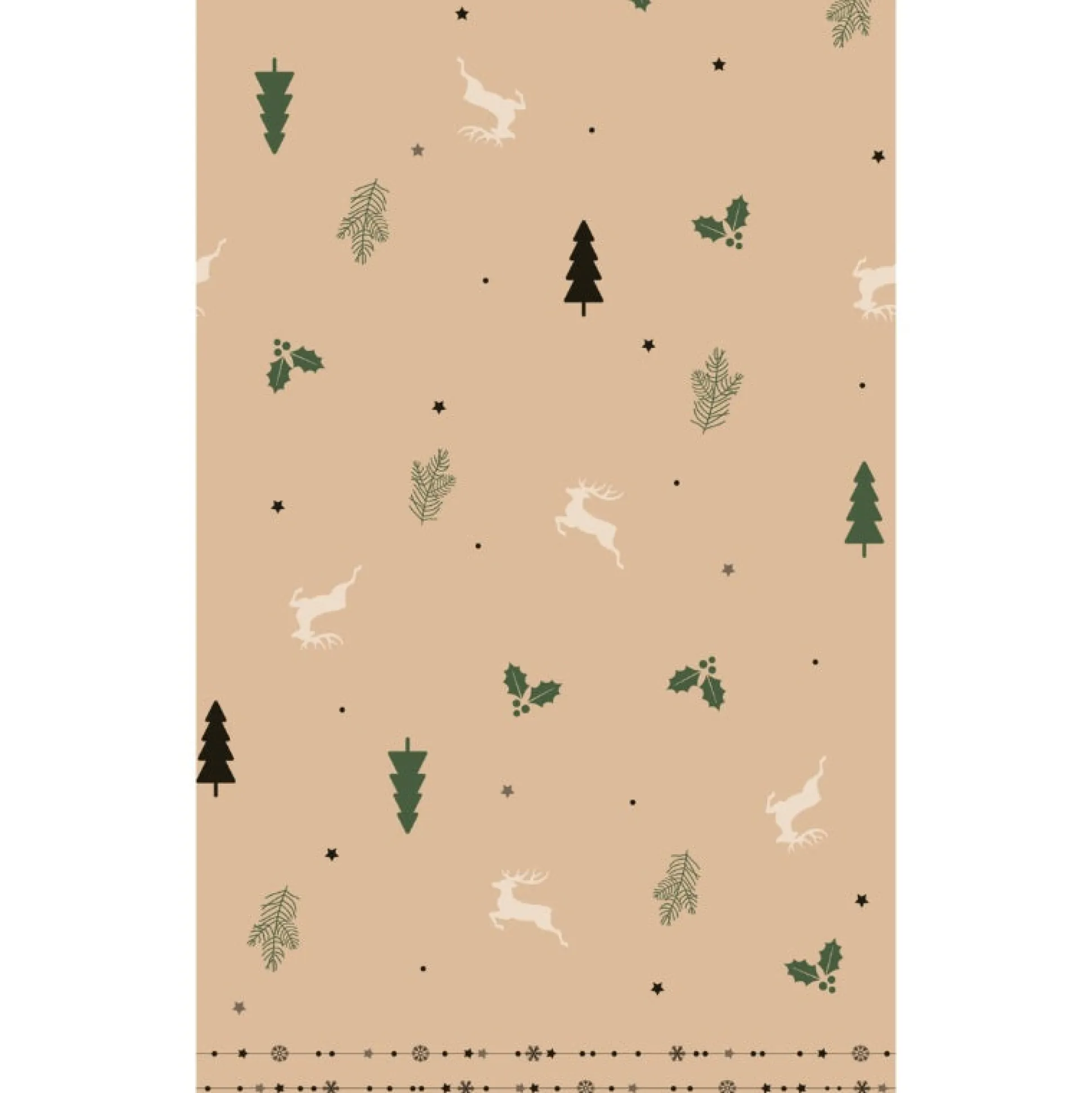 Tafelkleed dunicel 138 x 220 cm Natural Yuletid