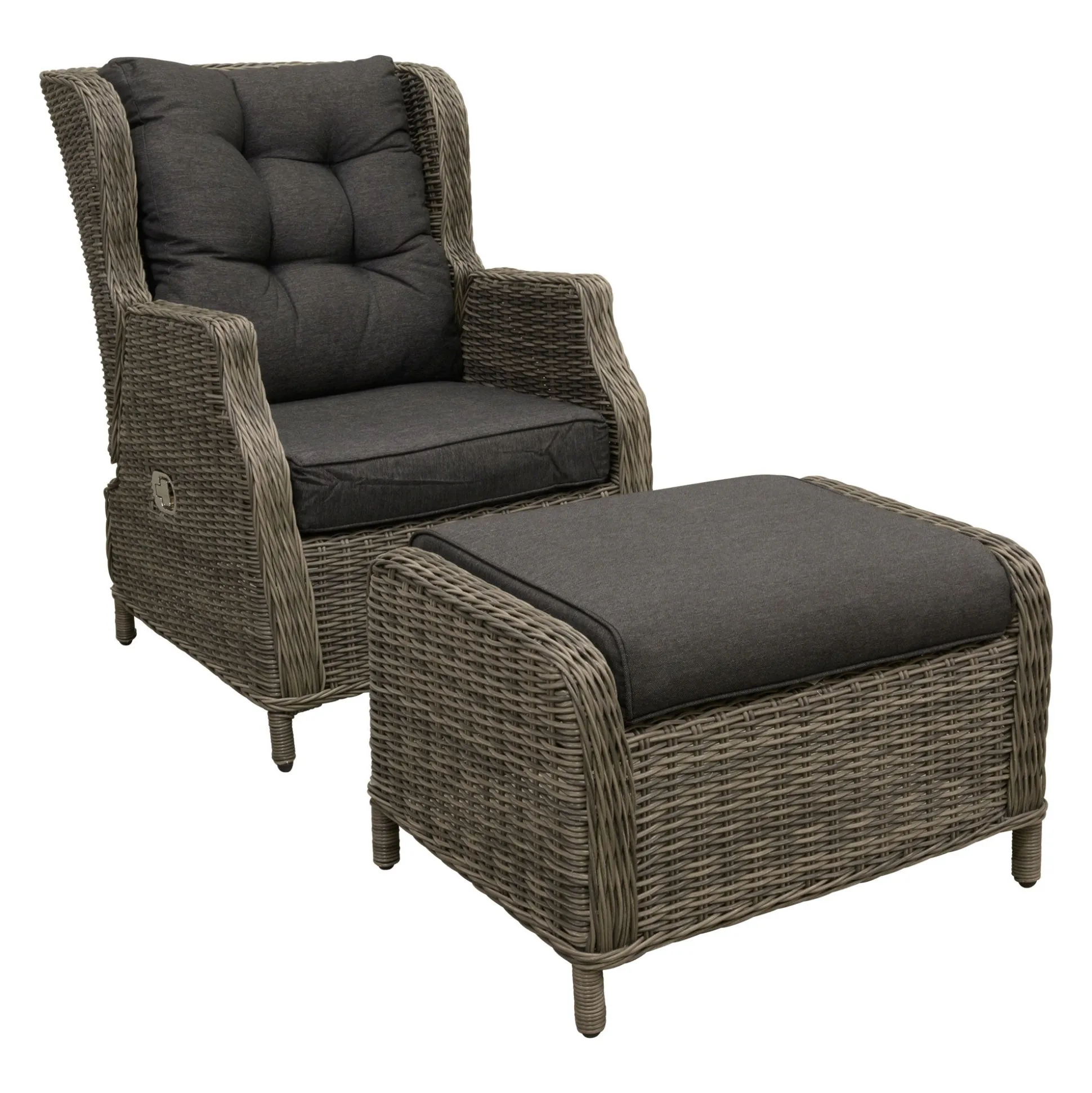 Voetenbank Olvera willow grey met kussen