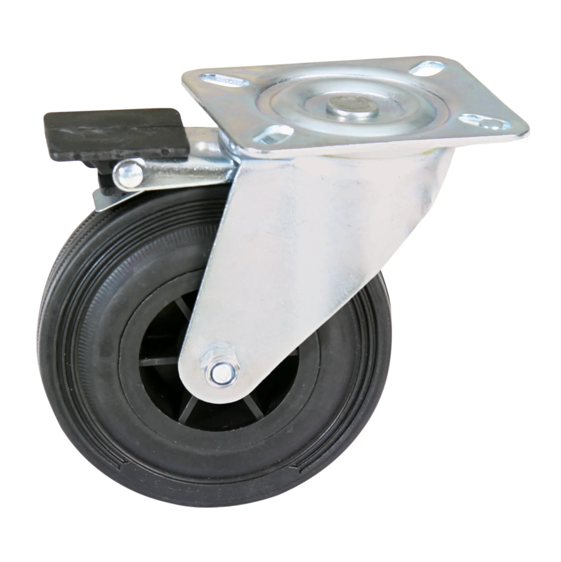 Zwenkwiel met rem ZP63A 80mm